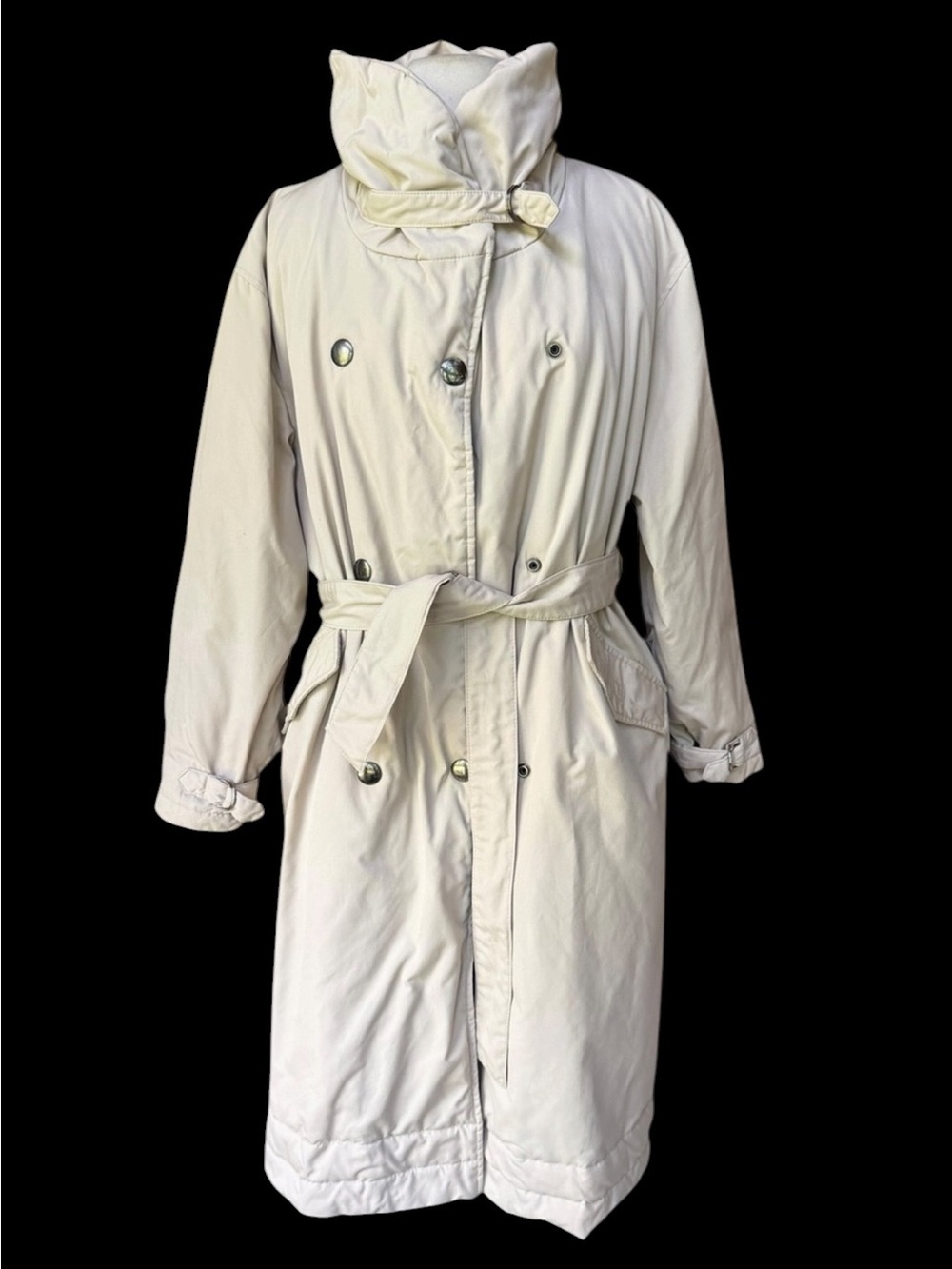 Late 80s/Early 90s Cyclone Double-Breasted Full Length Trench-Style Utility Coat